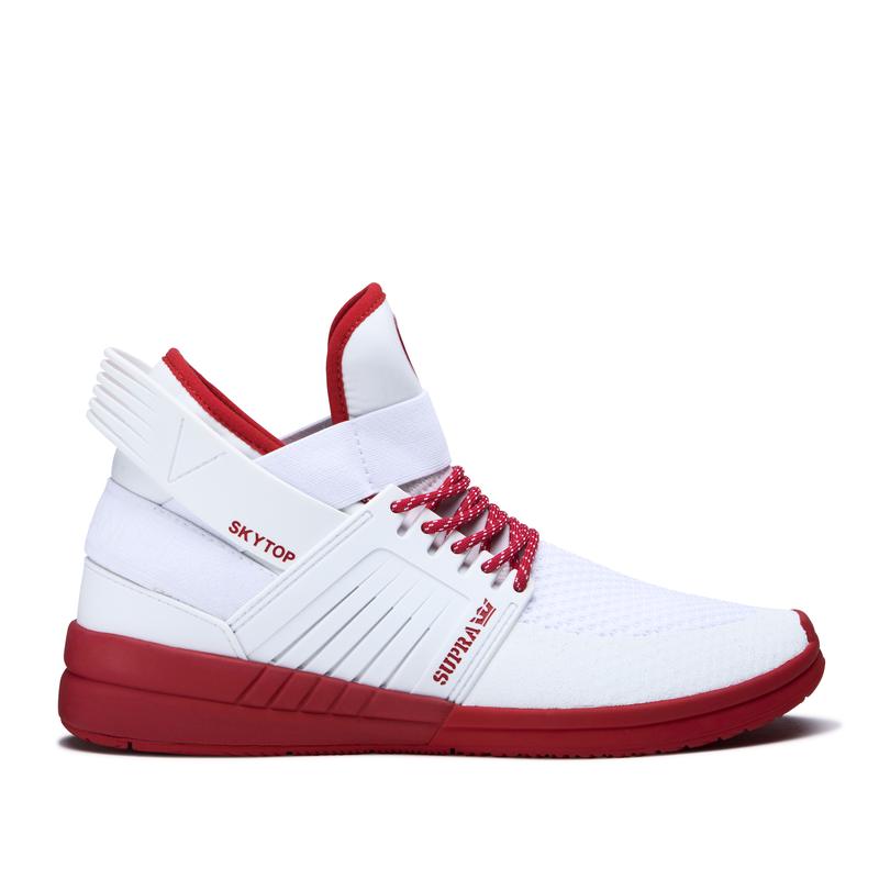 Zapatillas Altas Supra Argentina Hombre - SKYTOP V Blancas / Rojas (MVRXO-7615)